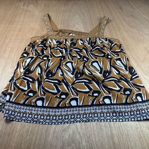 Cato Brown Abstract Print Camisole Tank Top Women’s Plus Size 22/24W
